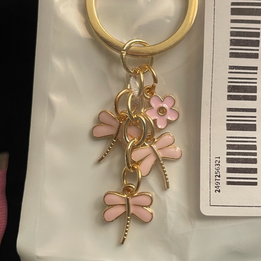 Dainty Pink Dragonfly Bag Charm/Keychain (Brand New!) 💘 - Picture 4 of 6